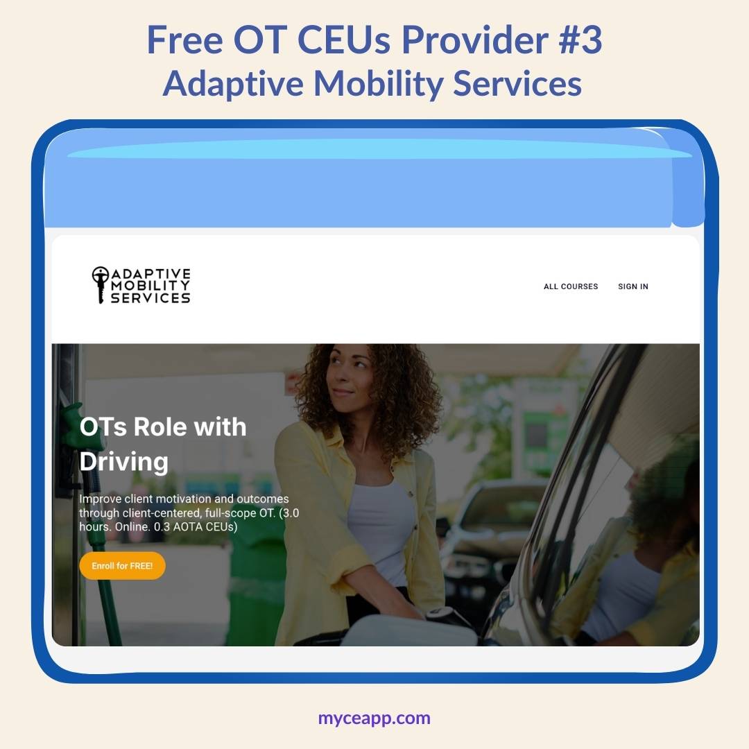 Adaptive Mobility Services OT CEUs on driving role