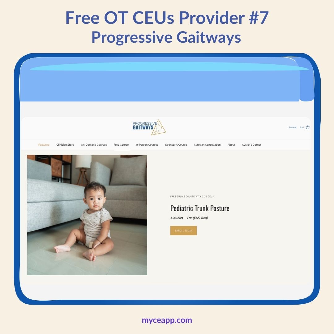 Progressive Gaitways pediatric trunk posture CEU course