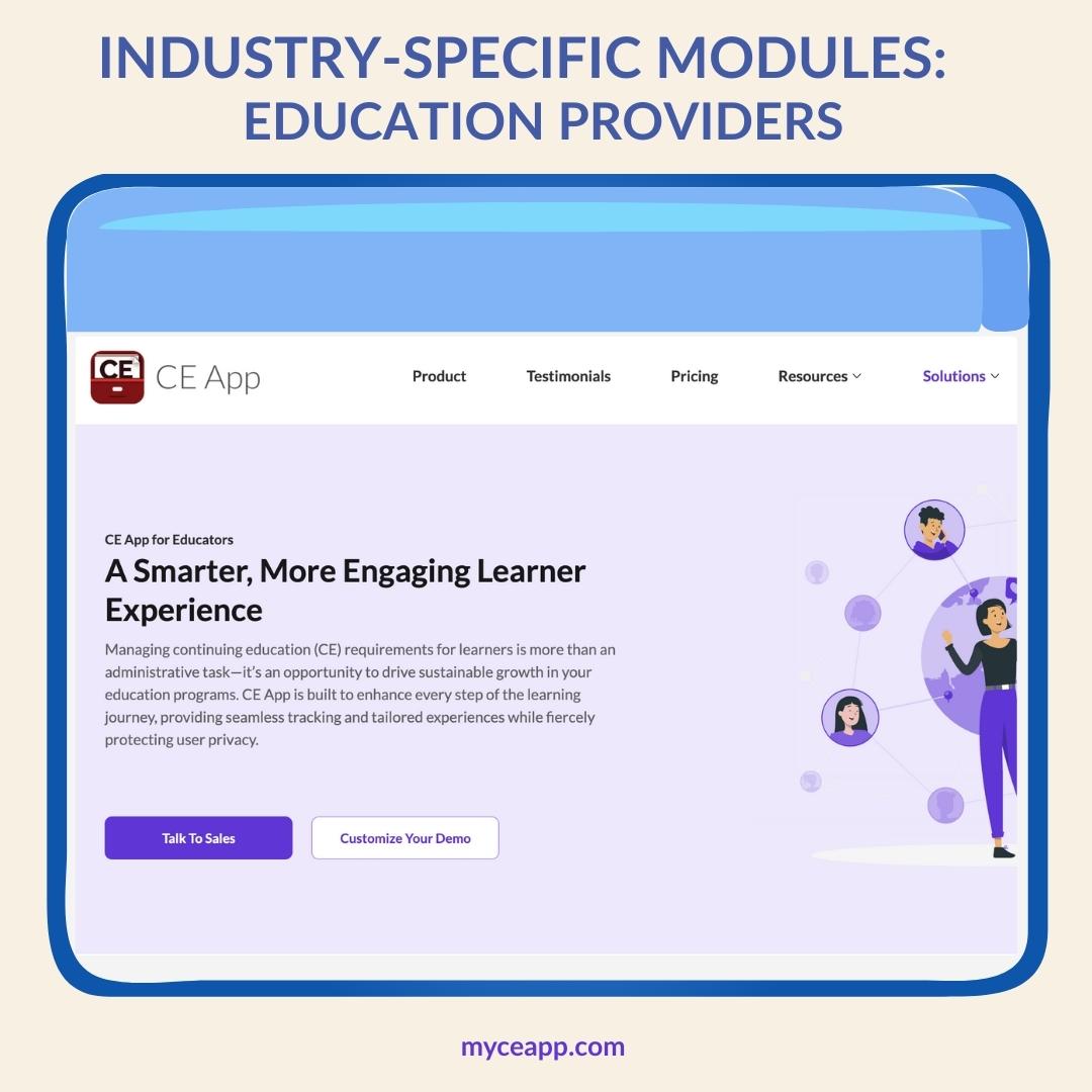 CE App for CE educators and learning providers