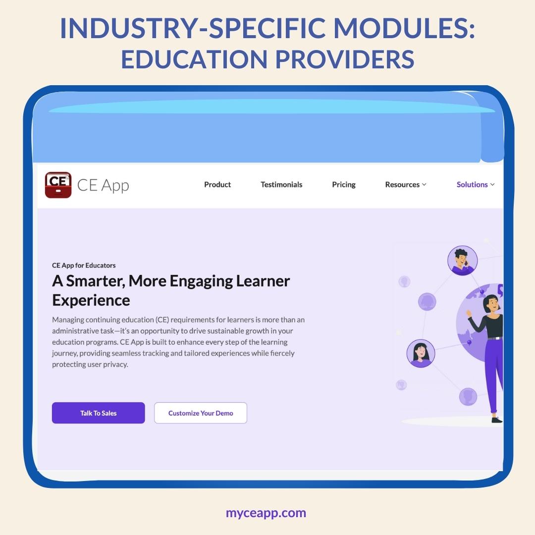 CE App for educators certification management
