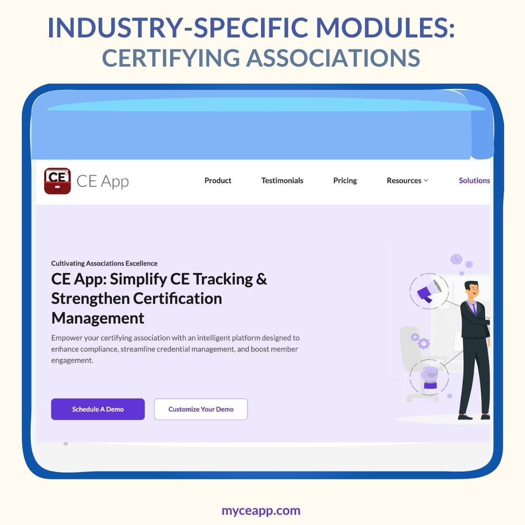 CE App for certifying associations